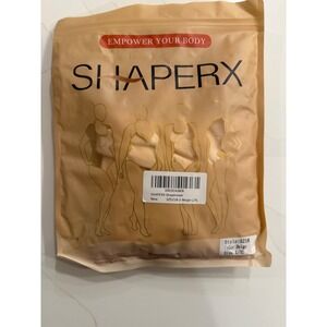 SHAPERX Shapewear Bodysuit‎ Beige Camisole Style Full Body Shaper Size L